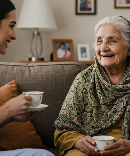 aged care home service or senior care at home